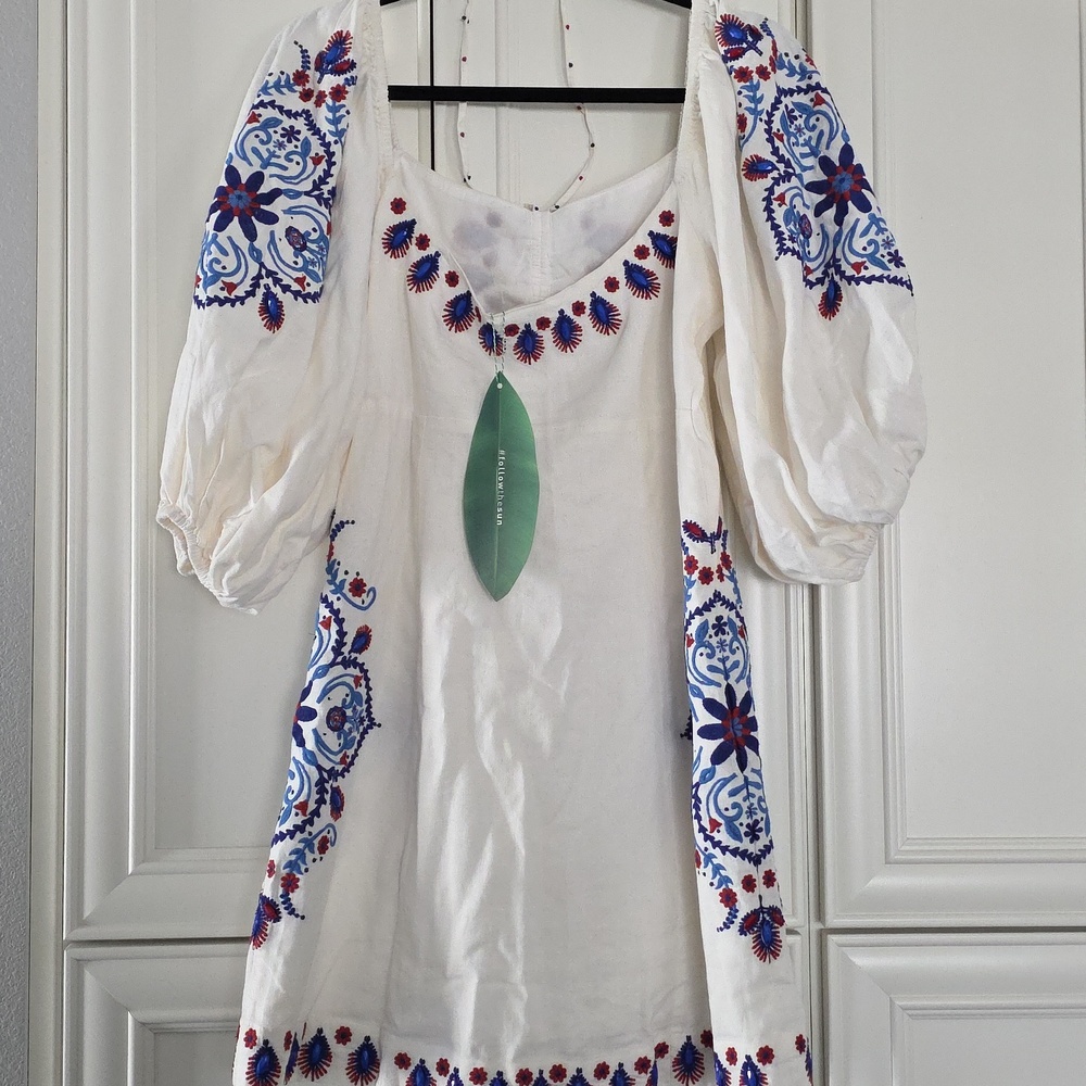 NWT FARM RIO | $285 Embroidered Embellished Mini Dress - Picture 15 of 16